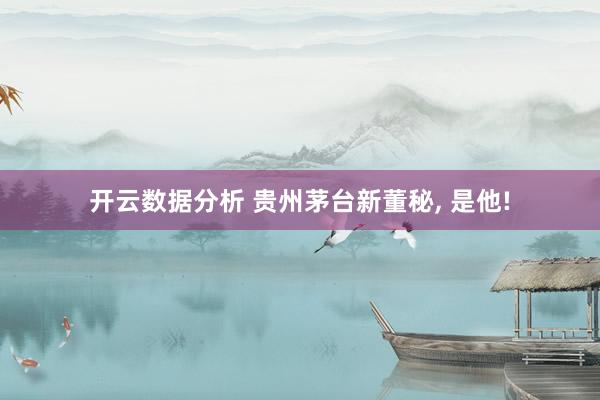 开云数据分析 贵州茅台新董秘， 是他!