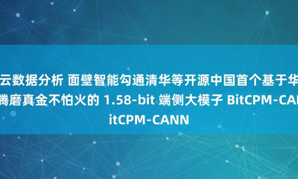 开云数据分析 面壁智能勾通清华等开源中国首个基于华为昇腾磨真金不怕火的 1.58-bit 端侧大模子 BitCPM-CANN